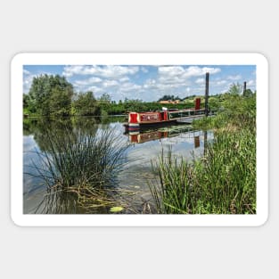 Moored on the Avon At Tewkesbury Sticker